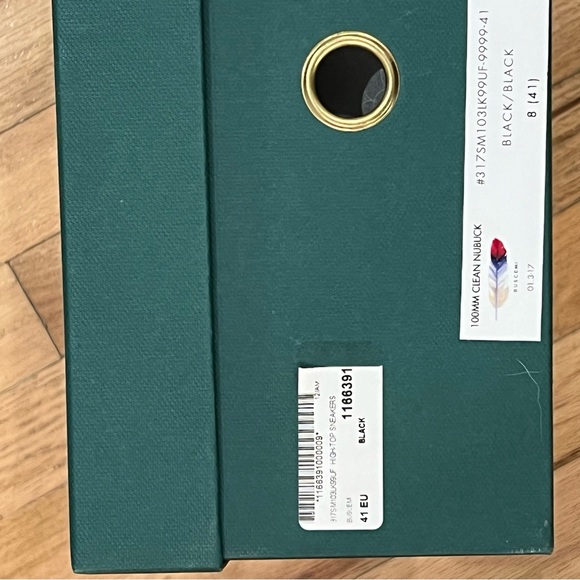 Buscemi 100MM High-Top Clean Nubuck Crocodile effect Trainers - Picture 9 of 10